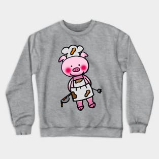 piggy chef cartoon Crewneck Sweatshirt